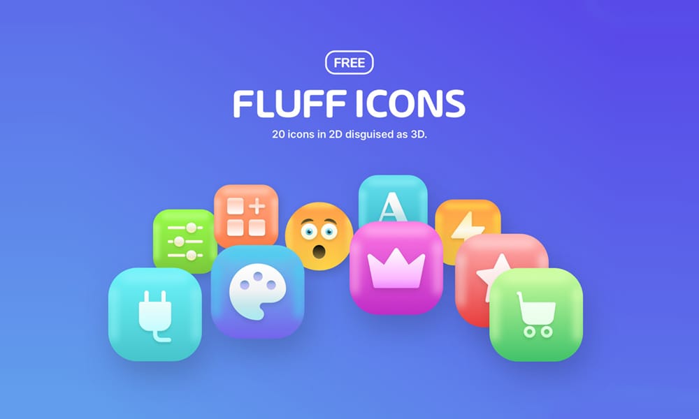 25 Best Free 3D Icons and Illustration Packs for UI Design 2025: A Designer's Complete Guide 9 Fluff 3d Icons