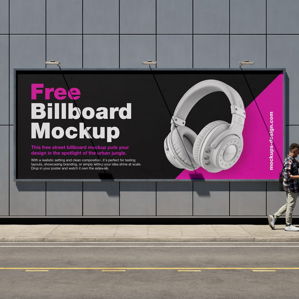 Free Large Street Billboard Mockup PSD 1 Free Large Street Billboard Mockup PSD