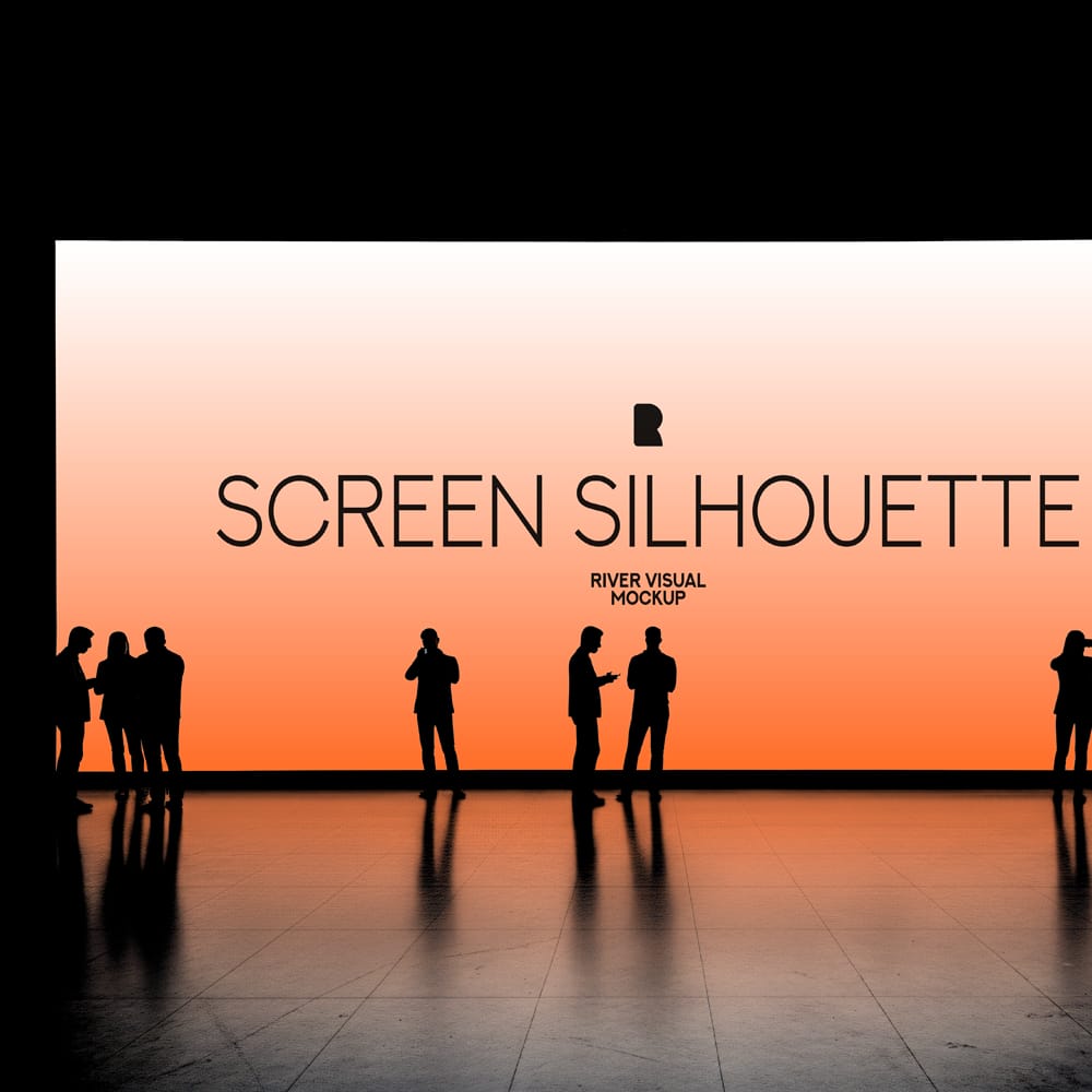 Free Screen Silhouette Mockup PSD 1 Free Screen Silhouette Mockup PSD