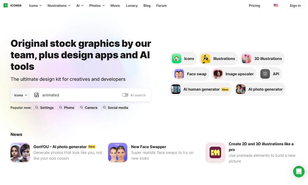 Best Animated Icon Libraries for React in 2025: 15+ Tools That Will Make Your UI Pop 3 Icons8