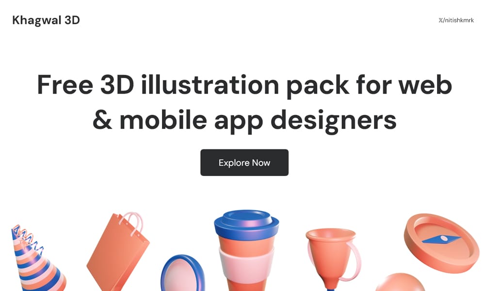25 Best Free 3D Icons and Illustration Packs for UI Design 2025: A Designer's Complete Guide 29 Khagwal 3D Illustration