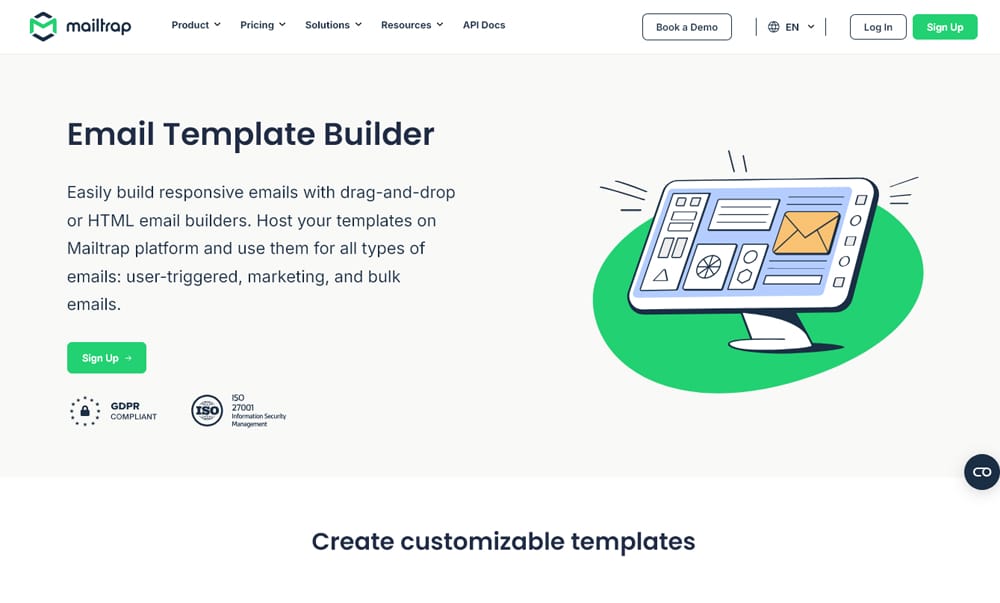 22 Best HTML Email Template Builders for 2025 | AMP & Accessibility Ready 18 Mailtrap