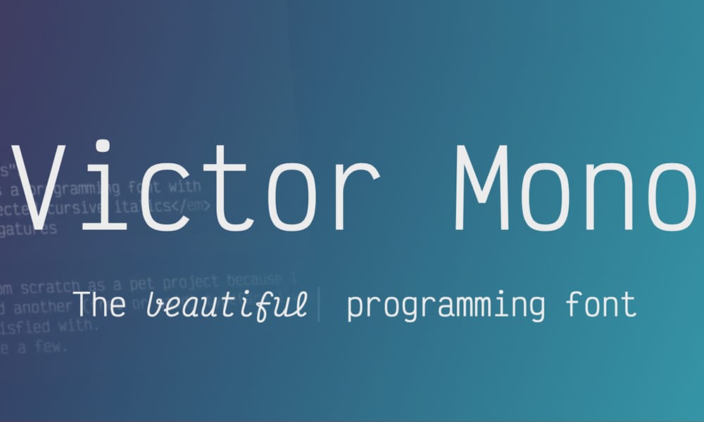 65+ Best Free Monospace Fonts for Coding & Design (2024-2025) 11 Victor-Mono