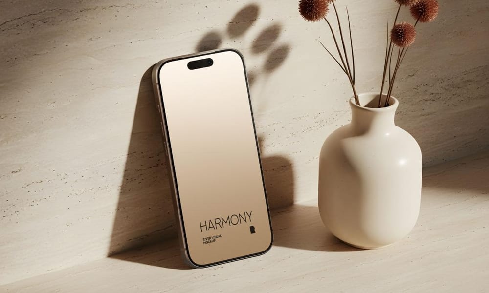 The Best Free iPhone 17 Mockups 21 iPhone 17 Pro Mockup with Luxury Background PSD