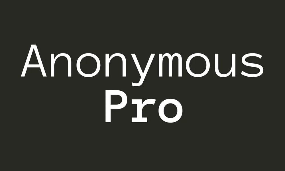 65+ Best Free Monospace Fonts for Coding & Design (2024-2025) 15 Anonymous Pro