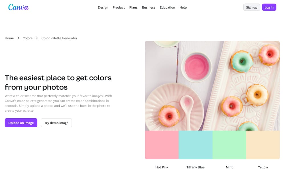 29 Best Color Palette Generator Tools for Designers (2025 Guide) 29 Canva Color Palette Generator creating a scheme from an uploaded photo