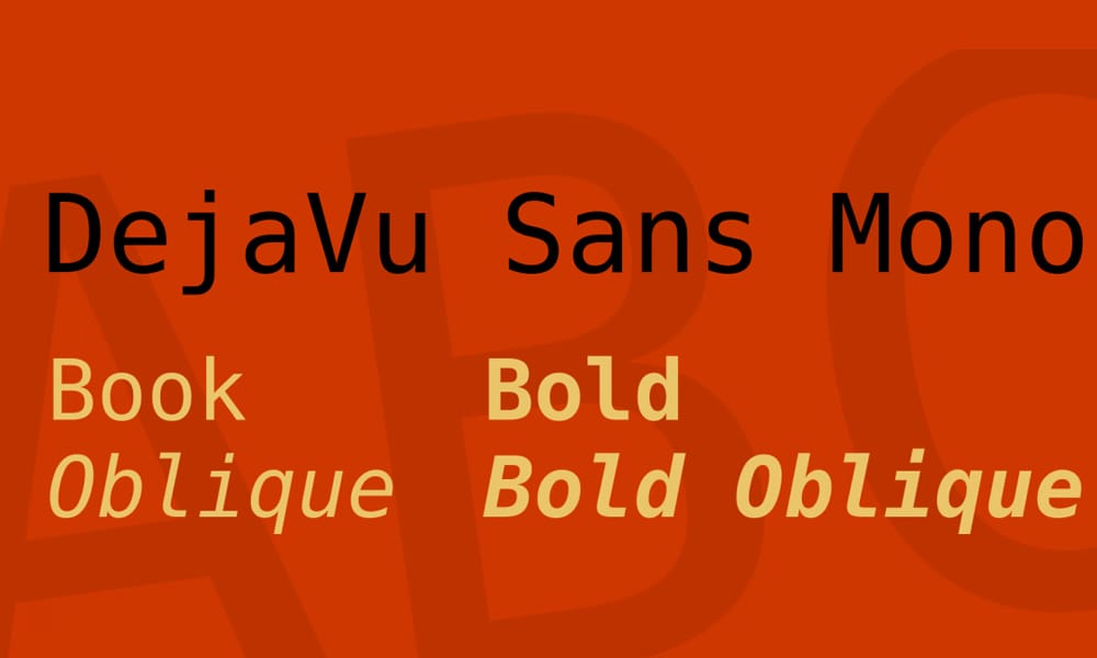 65+ Best Free Monospace Fonts for Coding & Design (2024-2025) 38 DejaVu Sans Mono Font