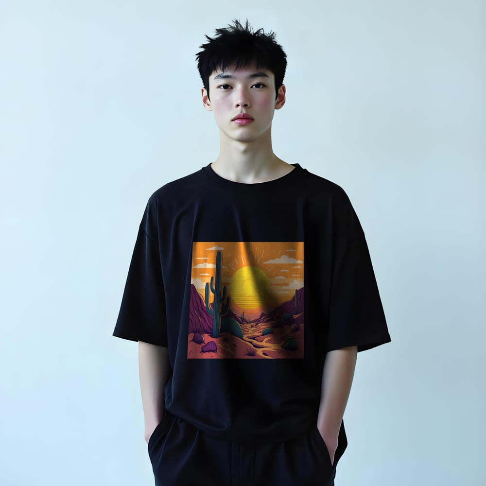 Free Korean Guy Black T-Shirt Mockup PSD 1 Free Korean Guy Black T-Shirt Mockup PSD