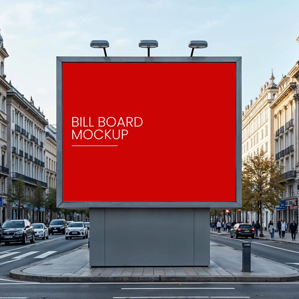 Free Outdoor Ads Billboard Mockup PSD 1 Free Outdoor Ads Billboard Mockup PSD