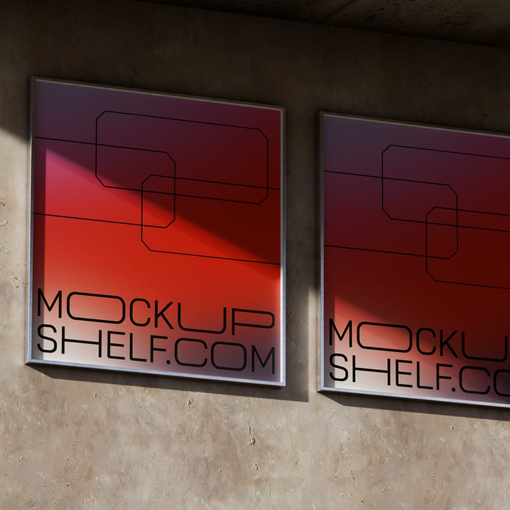 Free Two Billboards Mockup Mounted Side by Side PSD 1 Free Two Billboards Mockup Mounted Side by Side PSD