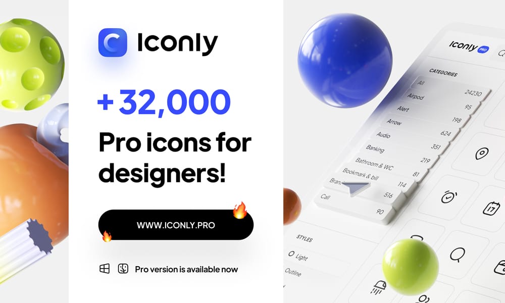 25 Best Free 3D Icons and Illustration Packs for UI Design 2025: A Designer's Complete Guide 18 Iconly v3