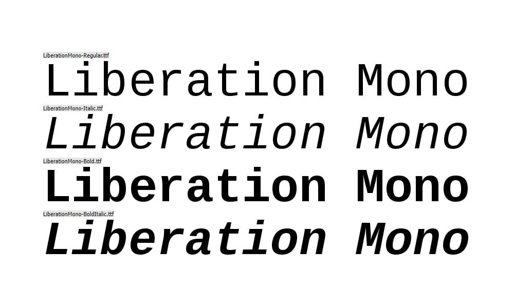 65+ Best Free Monospace Fonts for Coding & Design (2024-2025) 16 Liberation Mono