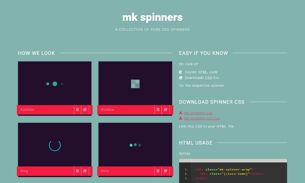 CSS Loading Spinners You Can Copy & Paste: 31 Best Tools for 2025 5 MK Spinners