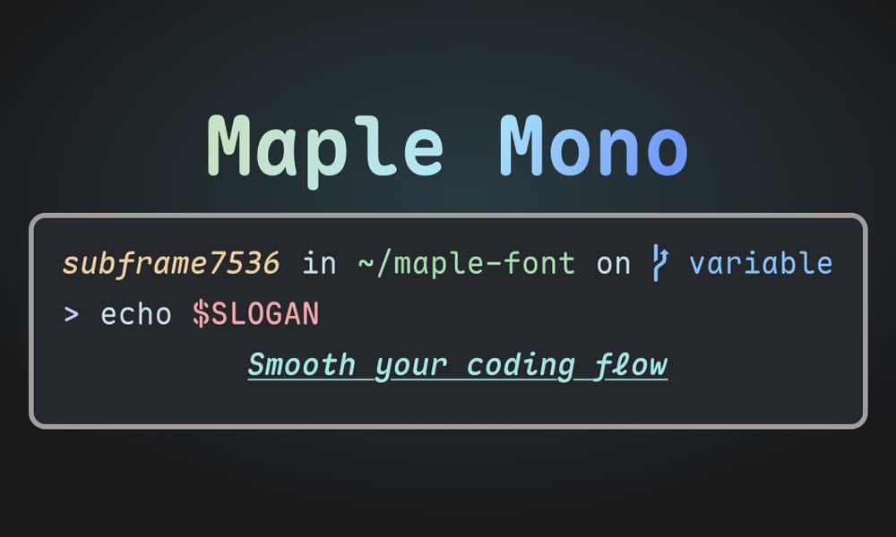 65+ Best Free Monospace Fonts for Coding & Design (2024-2025) 2 Maple Mono
