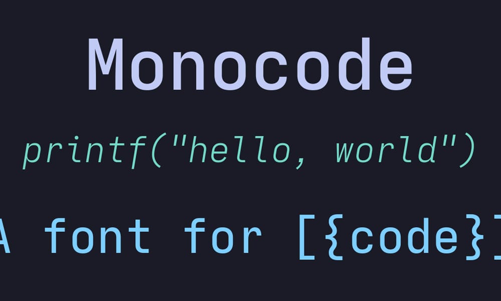 65+ Best Free Monospace Fonts for Coding & Design (2024-2025) 46 Monocode Font