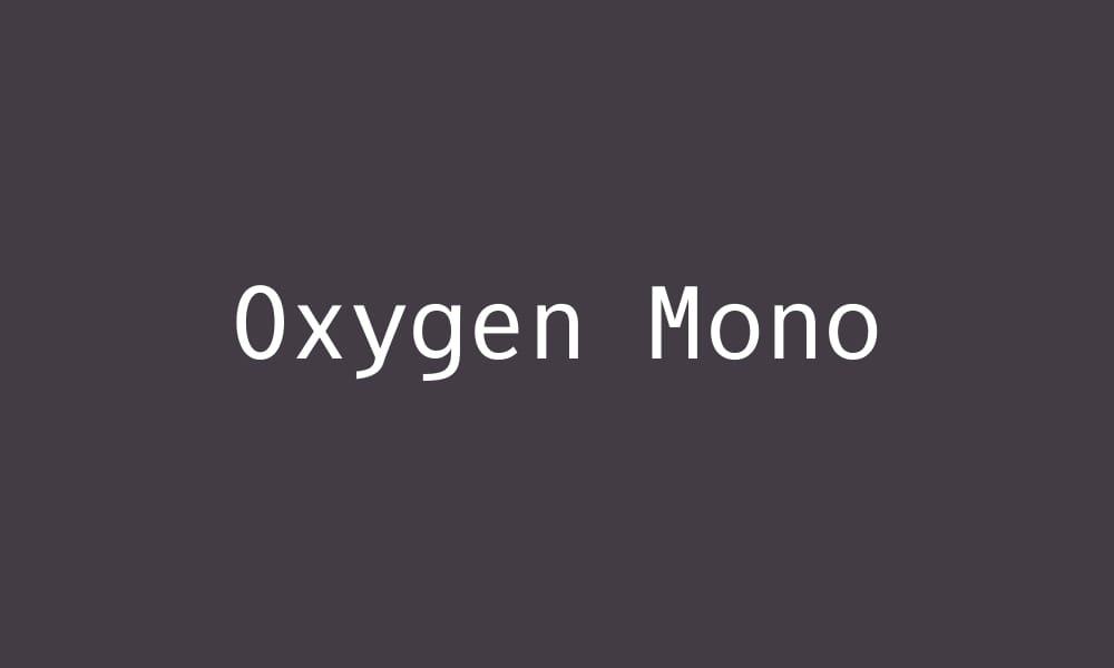 65+ Best Free Monospace Fonts for Coding & Design (2024-2025) 53 Oxygen Mono