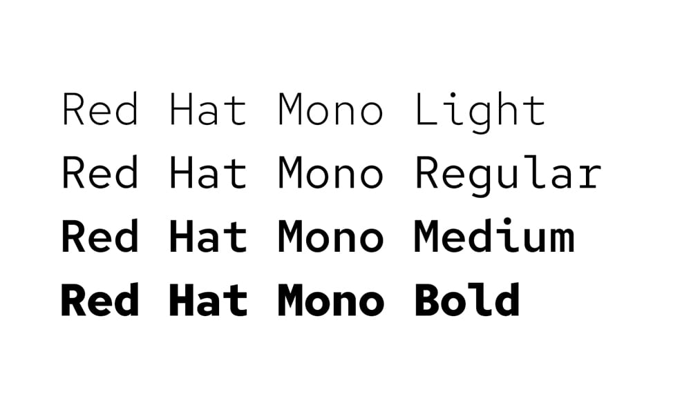 65+ Best Free Monospace Fonts for Coding & Design (2024-2025) 54 Red Hat Typeface