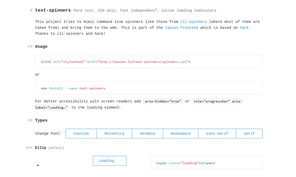 CSS Loading Spinners You Can Copy & Paste: 31 Best Tools for 2025 4 Text Spinners