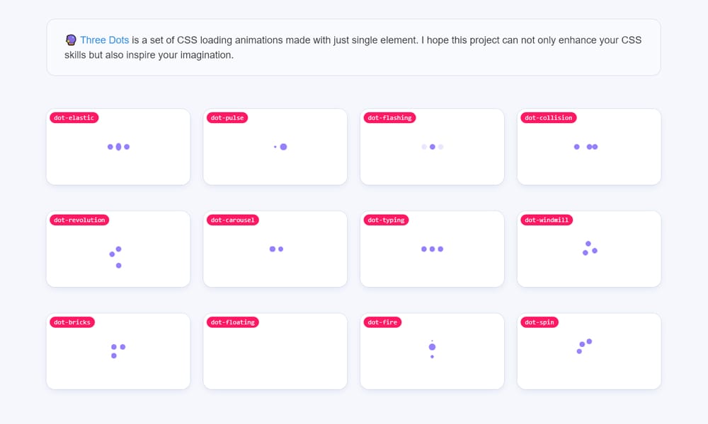 CSS Loading Spinners You Can Copy & Paste: 31 Best Tools for 2025 10 Three Dots