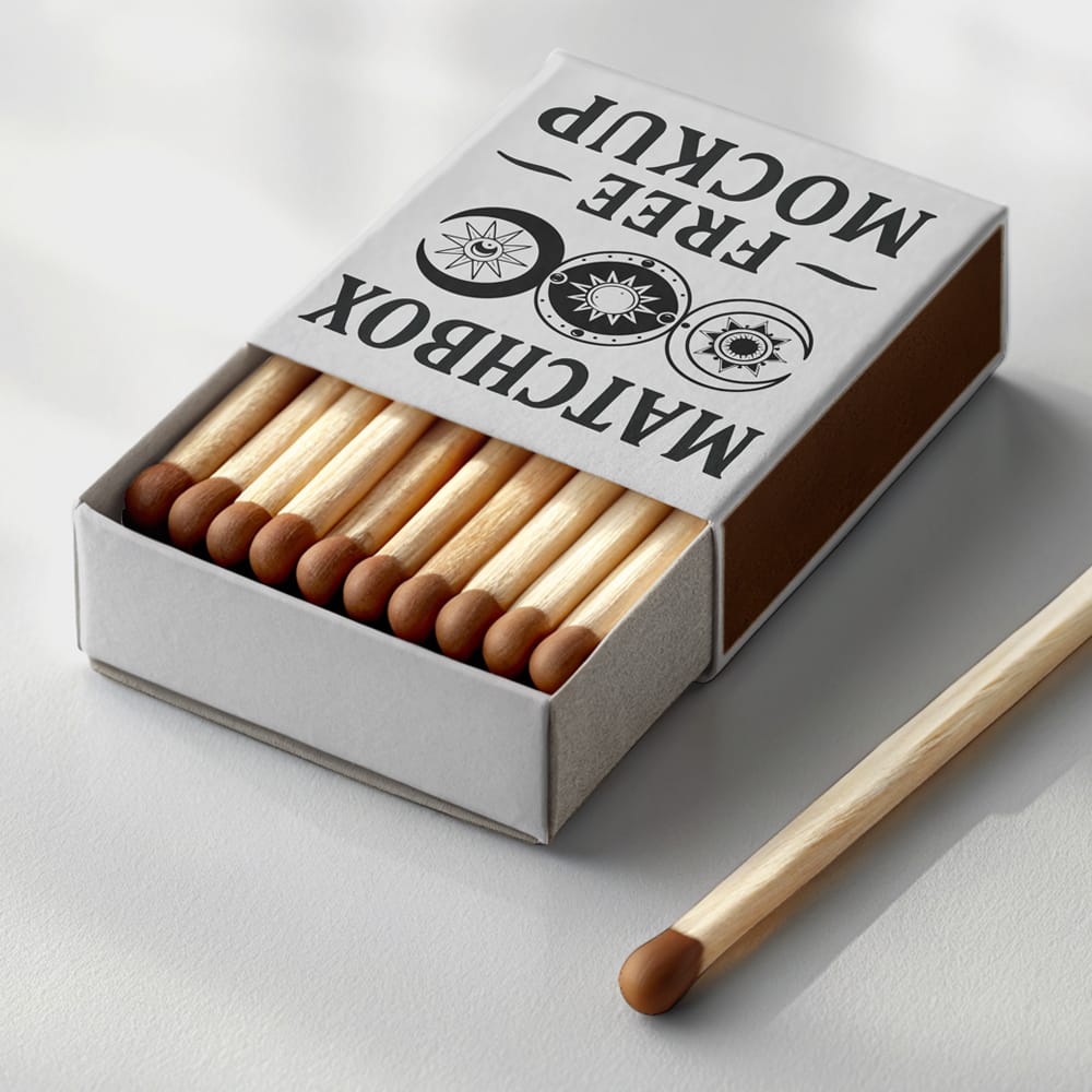 Free Photorealistic Matchbox Mockup PSD 1 Free Photorealistic Matchbox Mockup PSD