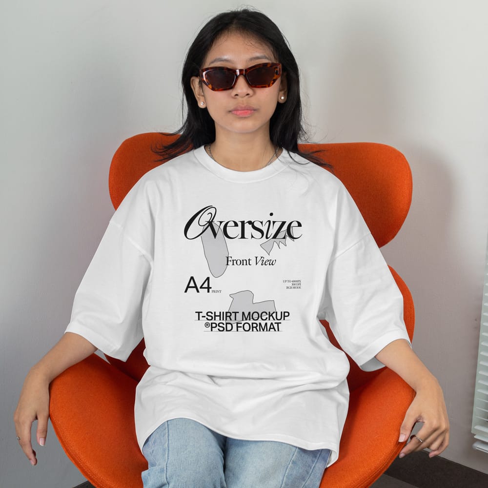 Free Unisex Loose-Fit Tee Mockup PSD 1 Free Unisex Loose-Fit Tee Mockup PSD