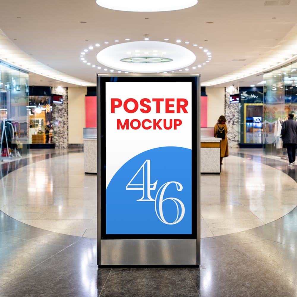 Free Citylight in City Mall Mockup PSD 1 Free Citylight in City Mall Mockup PSD