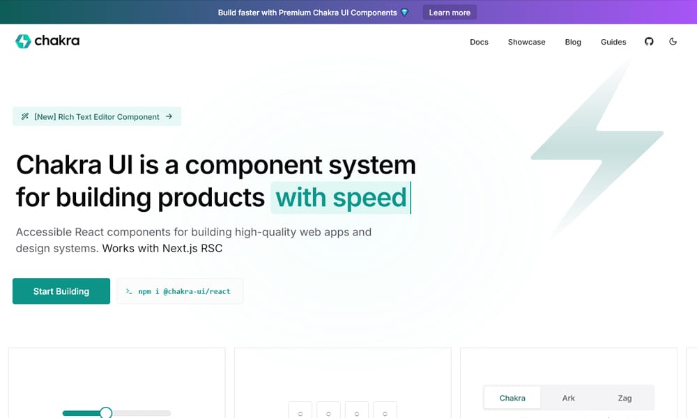 Best UI Libraries for React Server Components in 2026 11 Chakra UI showing component library with style props and theme tokens