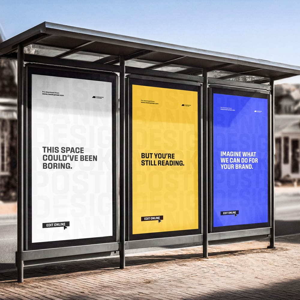 Free 3-Panel Billboard Mockup PSD 1 Free 3-Panel Billboard Mockup PSD