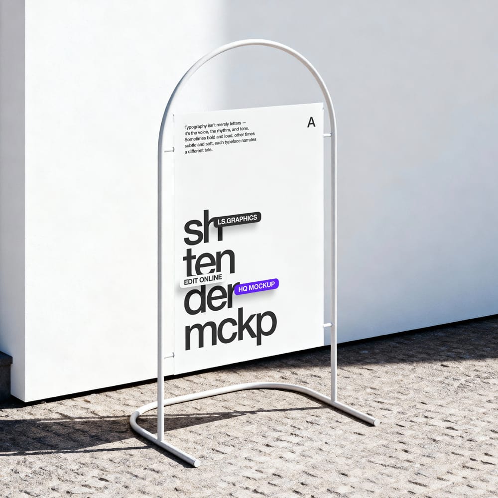 Free Outdoor Arch Sign Mockup PSD 1 Free Outdoor Arch Sign Mockup PSD