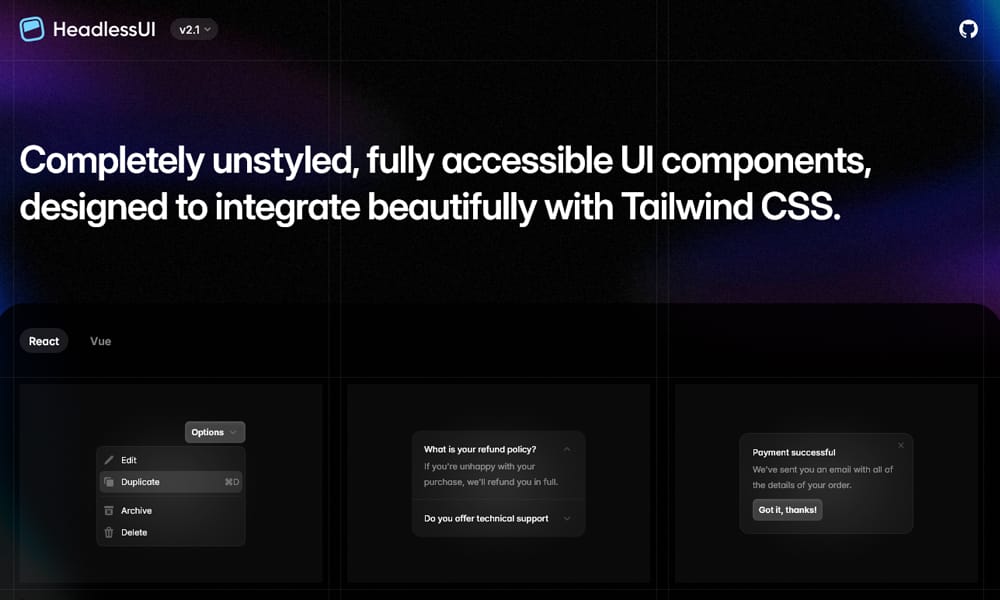 Best UI Libraries for React Server Components in 2026 10 Headless UI showing unstyled accessible component primitives