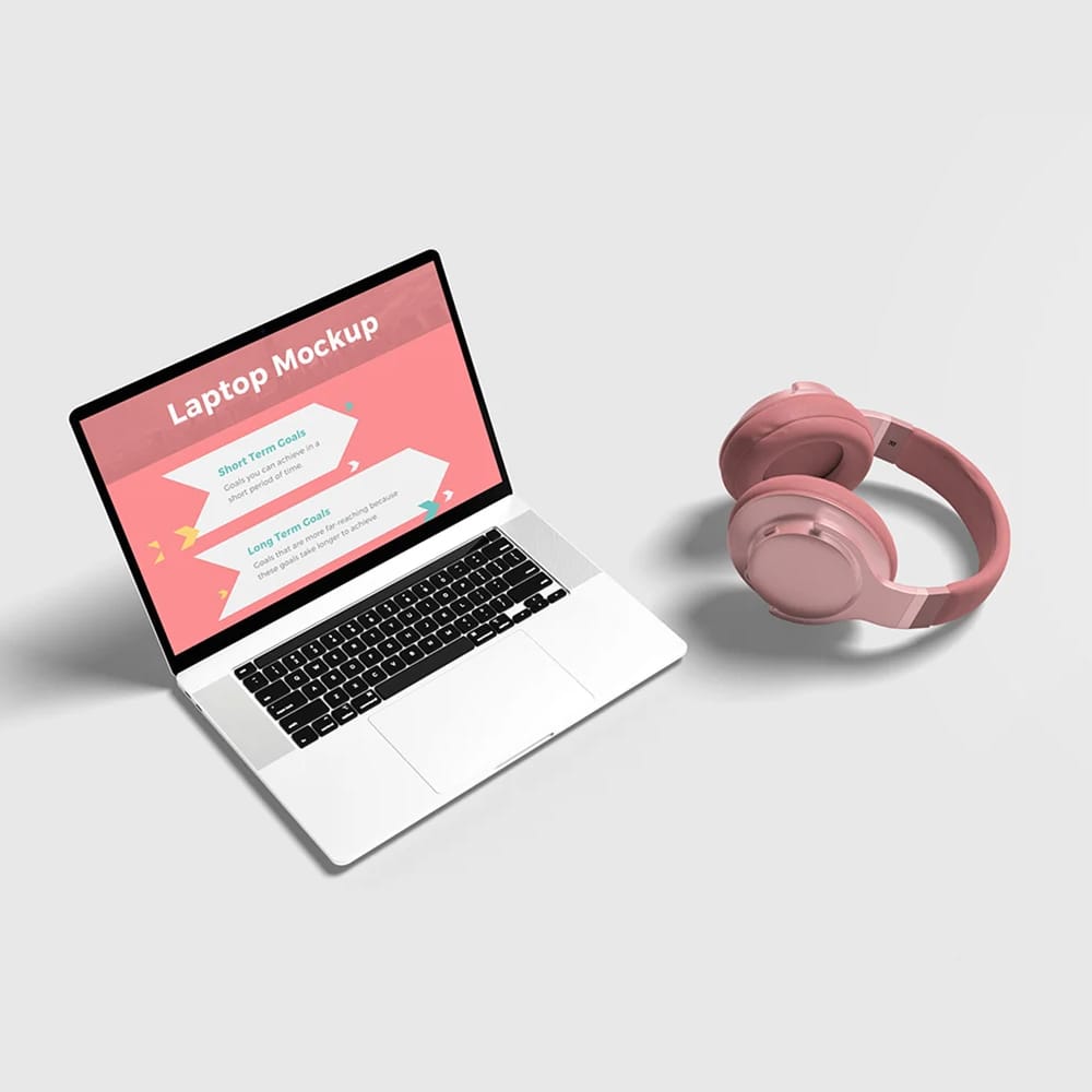 Free Colorful Laptop Mockup PSD 1 Free Colorful Laptop Mockup PSD