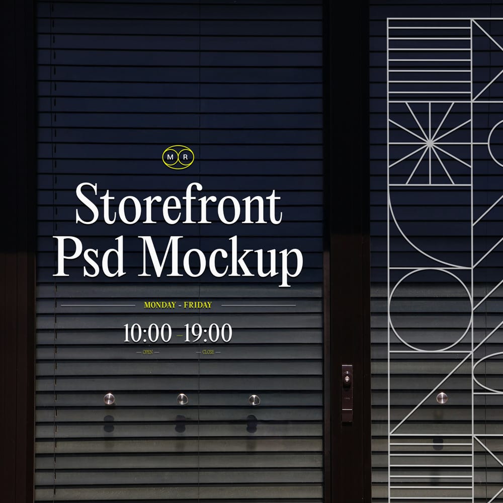 Free Two Door Window Blind Mockup PSD 1 Free Two Door Window Blind Mockup PSD