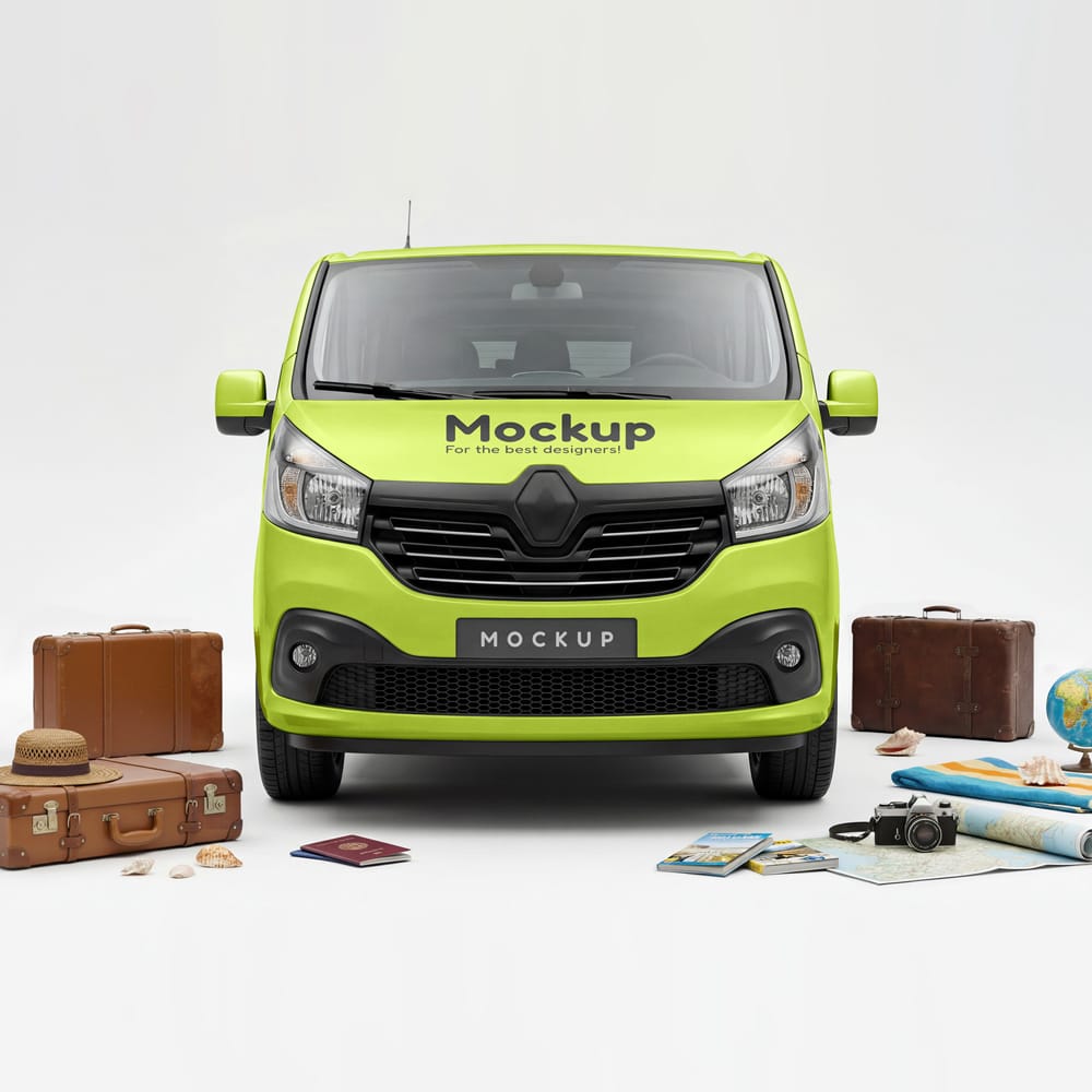 Free Commercial Cargo Van Branding Mockup PSD 1 Free Commercial Cargo Van Branding Mockup PSD