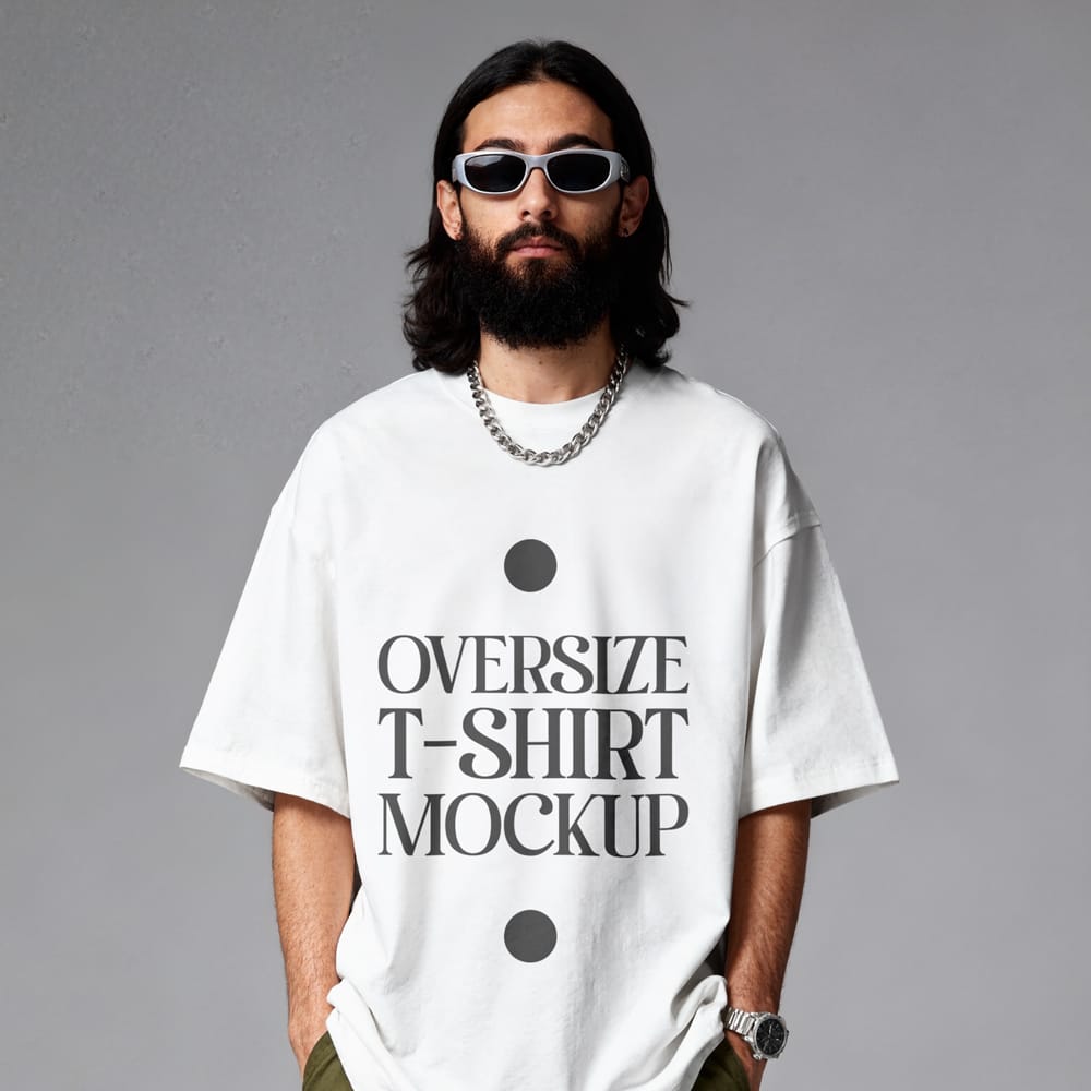 Free Oversize T-Shirt Mockup Front and Back View PSD 1 Free Oversize T-Shirt Mockup Front and Back View PSD