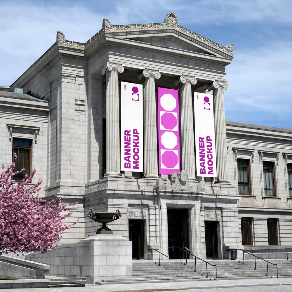 Free Three Vertical Gallery Banner Mockups PSD 1 Free Three Vertical Gallery Banner Mockups PSD