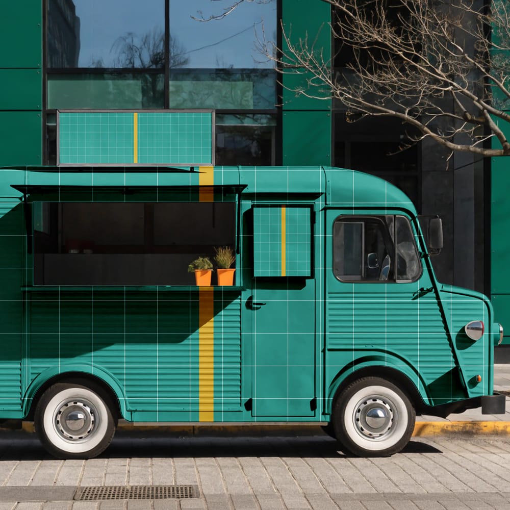 Free Vintage Food Truck Mockup PSD 1 Free Vintage Food Truck Mockup PSD