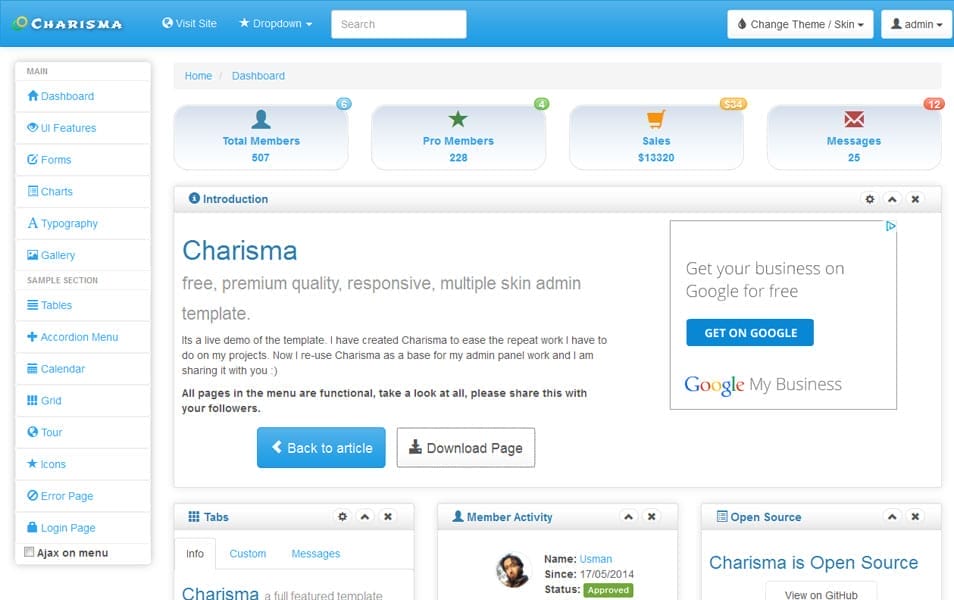 Best Responsive Admin Templates