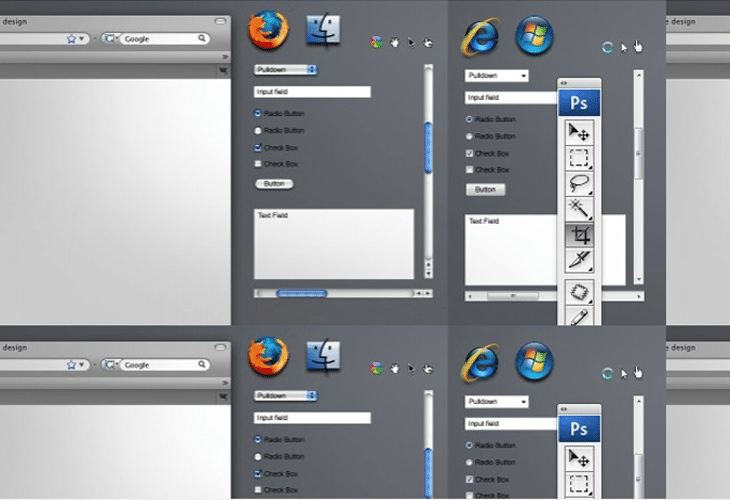 Free Browser Form Elements PSD