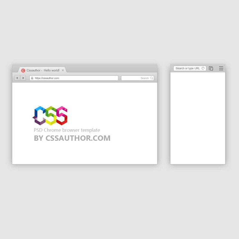 Free Download PSD Mobile and Desktop Browser Template for Google Chrome