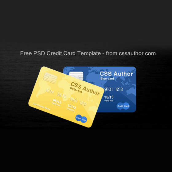 Awesome Credit Card Template PSD for Free Download