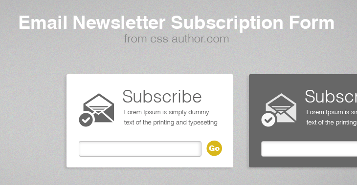 Beautiful Free Email Newsletter Subscription Form PSD Download - cssauthor.com