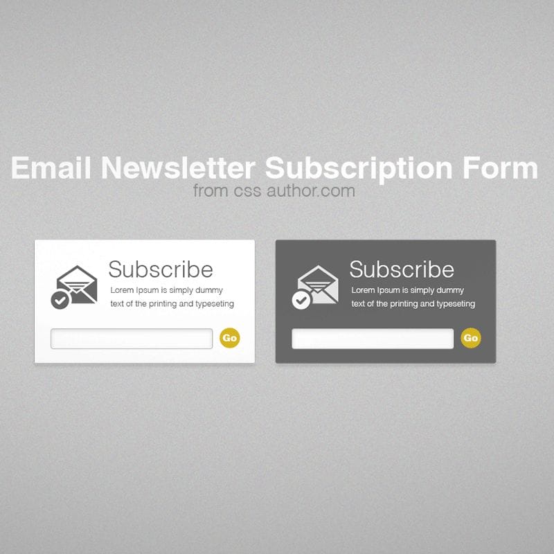 Beautiful Free Email Newsletter Subscription Form PSD Download