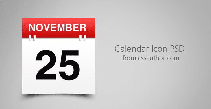Awesome Free Download Calendar Icon PSD - cssauthor.com