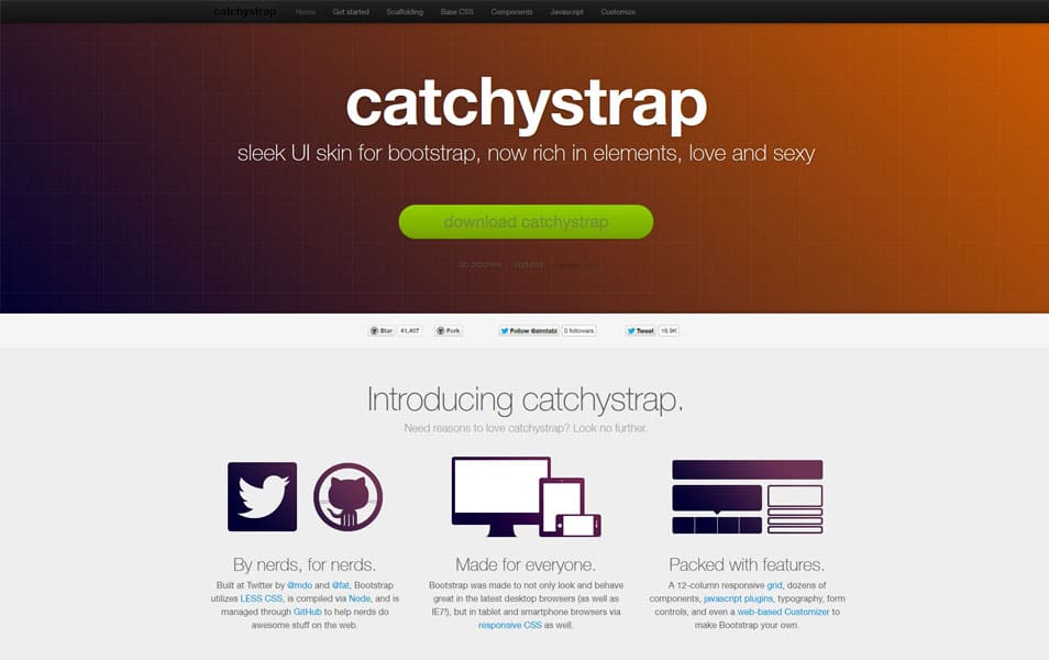 CatchyStrap Bootstrap Responsive Skin