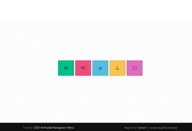 Colorful CSS3 Animated Navigation Menu