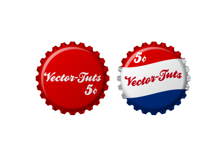 Create Vintage Vector Bottle Caps - cssauthor.com