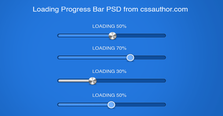 Download Free Progress and Loading Bars PSD - cssauthor.com
