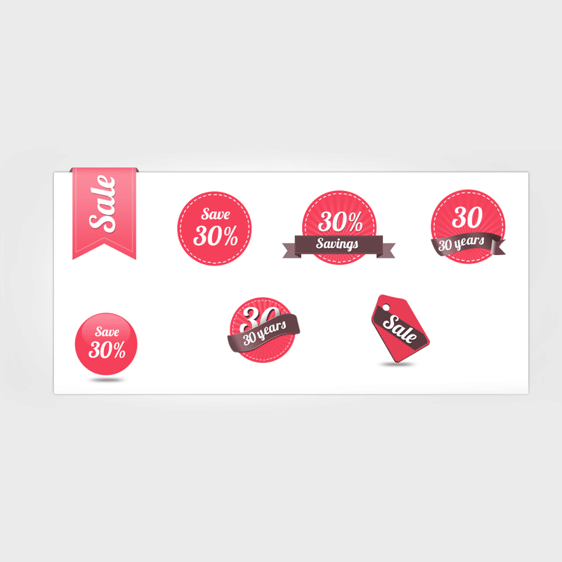 Download Free Sale Badges and Tags Template PSD