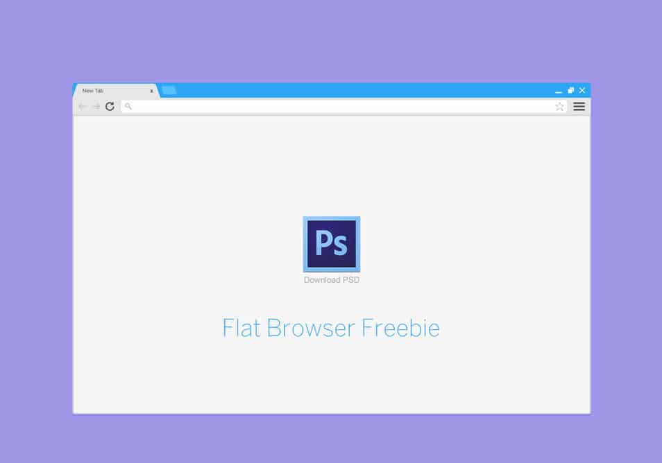 Flat Browser Mockup PSD