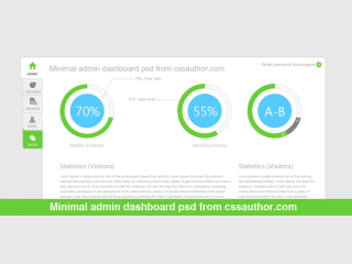 Free Download Minimal Admin Dashboard PSD